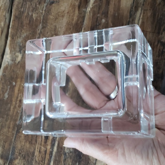 Vintage 1960's Arabia Finland Fine Crystal Ashtray by Kaj Franck Nuutajarvi - Picture 4 of 7